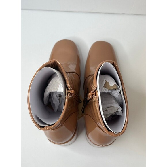NIB Women's Madden NYC Side Zip Heeled Bootie Shoes-Caramel Size 8 #332 - Picture 7 of 12